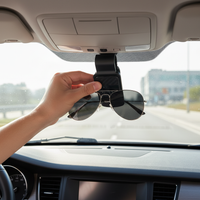 Car Visor Sunglasses Holder Clip with Ticket Card Organizer