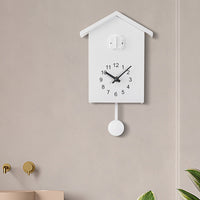 Nordic Style Cuckoo Wall Clock with Bird Hourly Chime