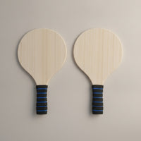 Natural Wood Wooden Beach Rackets Long-Lasting Beach Rackets with Bag Portable Wooden Paddle Set Lightweight for Families, Adults, Park