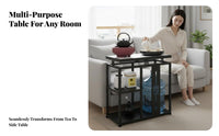 Modern Minimalist Design Mobile Tea Mobile Beverage Station Heat-Resistant Surface Home Furnishing Water Dispenser Compartment Household Furniture Sturdy Construction for Homeowners, Adults, Office Workers, Living Room, Parties, Bedroom, Kitchen