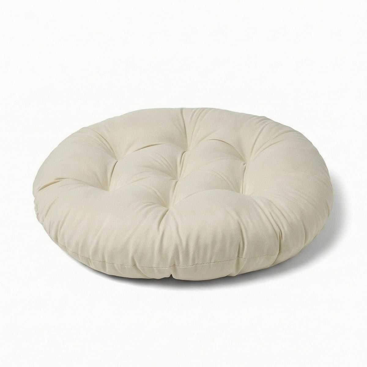 Tufted Seat Cushion Wipe-Clean Round Floor Pillow Thick for Camping