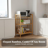 Floor-Standing Multi-Tier baker's Rack Multifunctional Kitchen Organizer Sturdy framework Storage Unit Large Capacity for Home Cooks, Apartment Dwellers, Homeowners, Living Room, Pantry, Dining Area