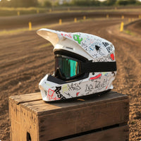 Comfortable Motocross Helmet with Visor | Ventilated, Downhill Helmet with visor, for Trail Riding