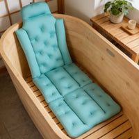 Non-Slip Bathtub Mat Suction Cup Design Padded Bath Lounger Spinal Support