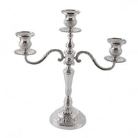 Ornate Candle Holder Lustrous Rose Relief Candle Holder Shiny Finish