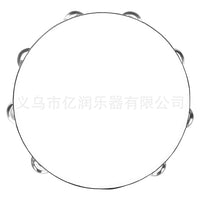 双排手摇铃鼓手拍鼓套装儿童玩具木质手敲鼓舞台表演道具厂家批发