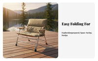 Padded Classic Armchair Heavy-Duty Collapsible Camp Chair Wear-Resistant