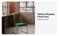 Gold Metal Dining Chair Wear-Resistant Upholstery Modern Chair Gold Legs