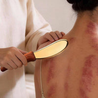 Gua Sha Board with Handle Long Gua Sha Tool with Handle Manual for Home Massage