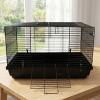 Syrian Hamster Cage Habitat and Home, Simple Style Irregular Shape Indoor Hamster Cage, Wire Mesh and Base Tray for Winter and Summer Use