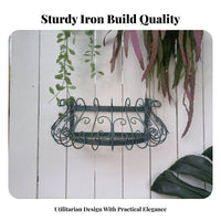 Semicircle Wall Basket Decorative Single-Tier Wall Shelf Space Saving for Patio