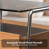 Nightstand with Storage Space-Saving Bedside Cabinet Integrated Handle for Teens