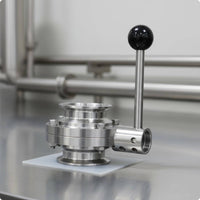 Quick-Install Butterfly Valve Polished Metal Industrial Part
