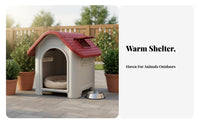 Year-Round Use Weatherproof Dog House Rainproof Pitched Roof Dog House Insulated Outdoor Pet Shelter Robust Construction for Dogs, Feline Owners, Outdoors, Backyard, Garden, Patio