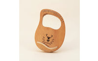 Wooden 16-String Lyre Harp Plucked Lyra Harp Metal 16-String Lyre Rounded Edges for Casual Performance