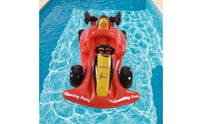 Safe Inflatable Race Car Oversized Pool Lounger with Steering Wheel Long-Lasting Car Pool Lounger Tear-Resistant for Beach