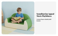 3 Pieces Reconfigurable Literacy Corner Furniture Soft and Safe kids' Sofa Set Easy to Clean Inspires Creativity for Toddlers