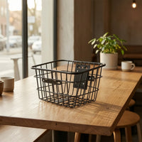 Metal Wire Scooter Storage Basket Easy to Install Scooter Basket with Bracket Long-Lasting Spacious for Daily Commute
