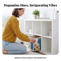 Collapsible Cube container Lightweight Collapsible textile Box With Handles for Parents