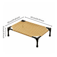 Mesh Dog Cot Easy Clean Elevated Pet Cot Indoor Outdoor Use Raised Pet Bed for Dogs, Cats, Summer