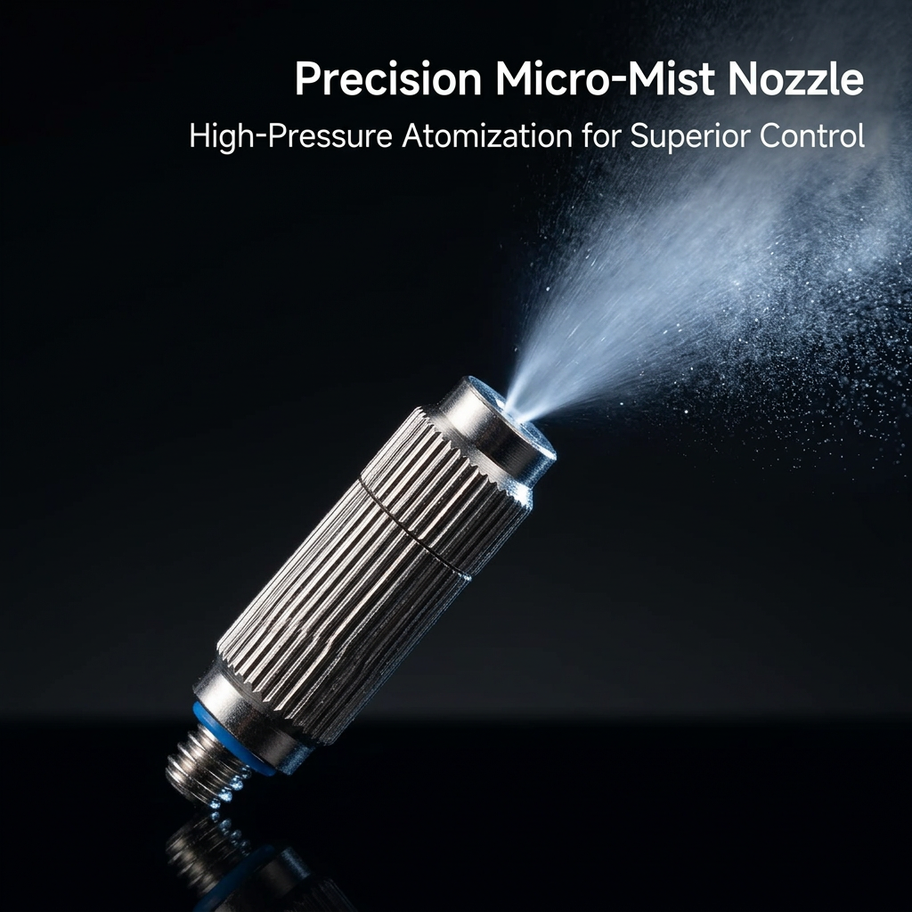 Brass Misting Nozzle, Industrial Fine Mist Spray Head, Greenhouse Lawn Misting Nozzle, Textile Factory Humidification Nozzle