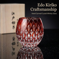Kiriko-style Crystal Whiskey Glass, Light Luxury Retro