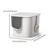 Semi-Enclosed Litter Box Spacious Pet Supply Open for Home