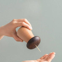 Wood Grain Mycelium-Themed Dental Pick Holder Multi Use Household Storage Debris
