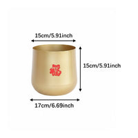 Gold Flower Vase Decorative Centerpiece Ornamental Planter Vase Rust-Resistant