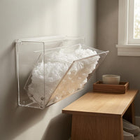 Wall-Mounted Storage Box PET Clear Plastic Organizer Transparent for Entryway