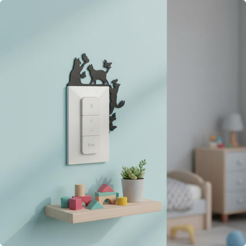 Kitten and Butterfly Outline Cute Door Decoration Easy to Install