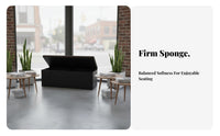 Minimalist Aesthetic Backless Upholstered Bench Easy to Clean Long Restaurant Bench Long-Lasting Construction Cushioned Cube Stool High-Density Foam Cushion for Cafe Owners, Interior Designers, Coffee Shop, Tea House, Lounge Area