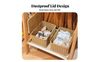 Imitation Rattan container with Handles multi-use for Bathroom, Parents