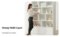 Multi-Layer Display Cabinet Large Capacity Retail Product Display Rack Stable Load-Bearing Multi-Tier Storage Unit for Collectors, Homeowners, Bedroom