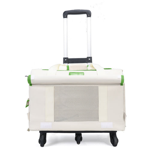 Rolling Cat Carrier Sturdy Cat Carrier with Wheels Portable for Cats