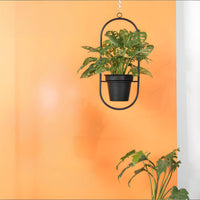 Hanging Flower Pot Nordic Aesthetic Metal Hanging Planter Decorative Iron Frame