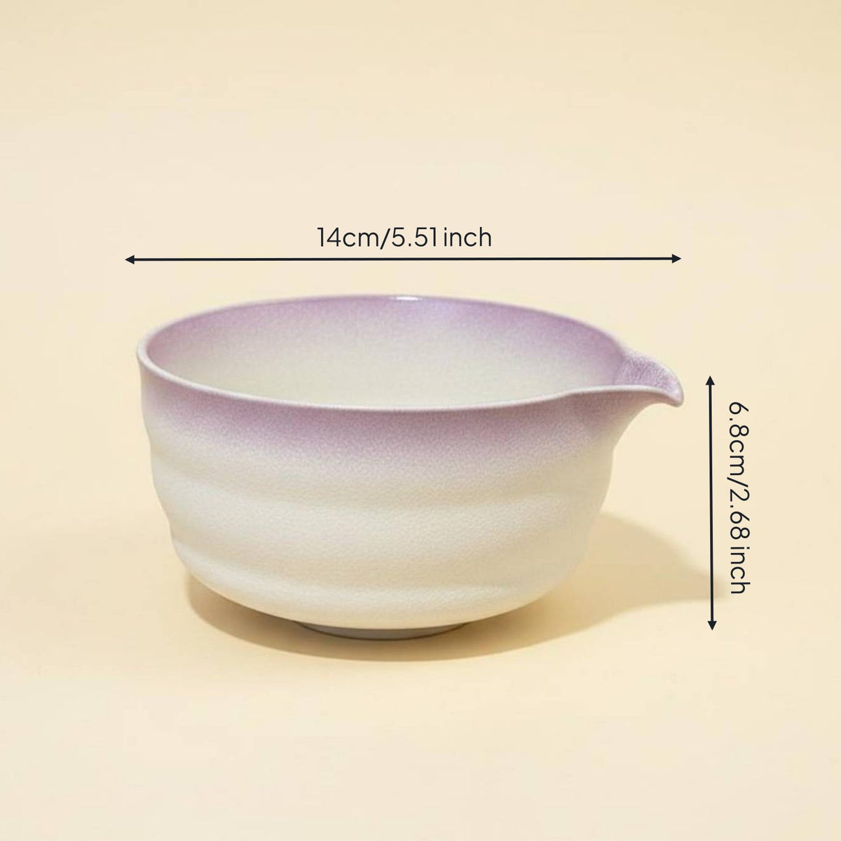 Ceramic Matcha Bowl Coarse Pottery Texture Matcha Bowl Beginner-Friendly Kitchenware for Travel