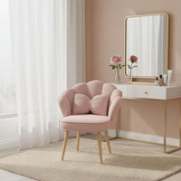 Petal Back Vanity Chair High-Density Sponge Cushion for Nail Salon, Women, Girls