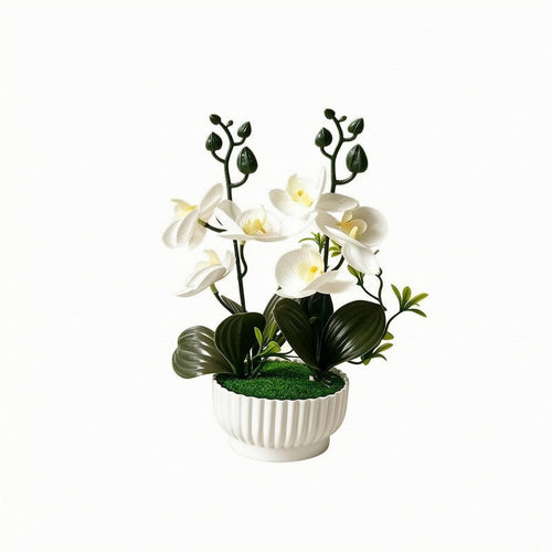 Artificial Blossom Plant Arrangement Layered Blossoms Potted Blossom Plant Decor