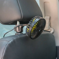 Quiet Operation Back Seat Cooling Fan Adjustable Direction Car Headrest Fan for Backseat Passengers, Kids