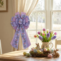 Easter Bow Decoration Ribbon Bow Spring Bows for DIY Crafts Party Home Wreath
