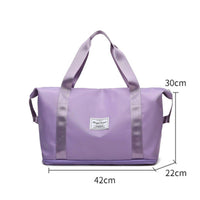 Travel Duffel Bag with Trolley Sleeve Waterproof Duffel Bag with Wet Compartment Large Capacity Versatile for Travelers