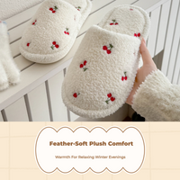 Indoor Plush House Shoes for Women, Warm, Cute, Non-Slip