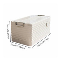Stackable Lidded Storage Bin Space-Saving Folding Storage Box Lightweight