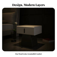Nightstand with Storage Modern Minimalist Bedside Table Luxury Aesthetic