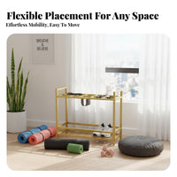 Space-Saving Exercise Mat Storage Rack Easy Retrieval Floor Standing Exercise Mat Holder Stable Design Floor Standing Foam Roller Stand Long-Lasting for Fitness Center