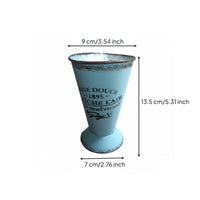 Ice Cream Container Planter with Base Rustic Container Vase Decorative Print