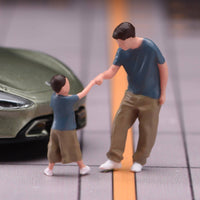 Hand-Painted Resin Miniatures Touching Hands Hand-Painted Resin Figure Realistic Details Diorama Person Statue