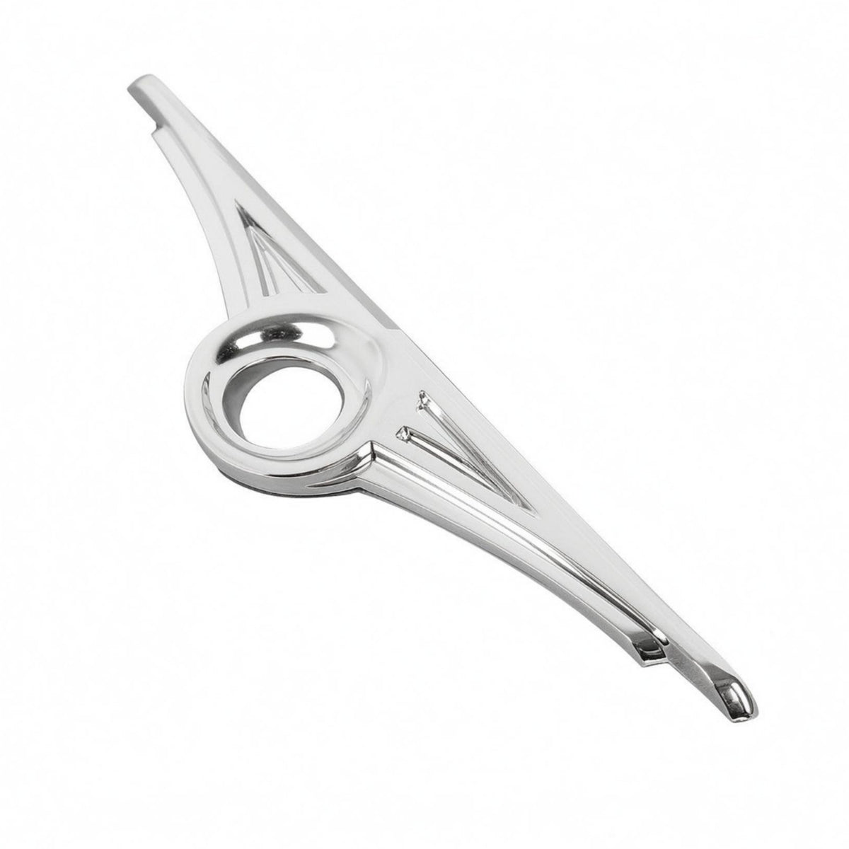 Chrome Rear Trunk Lock Cover Reflective Finish Rear Trunk Lock Cover Circular Opening