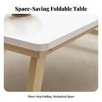 Foldable Bay alcove Desk Safe Rounded Corners Foldable Chabudai Table
